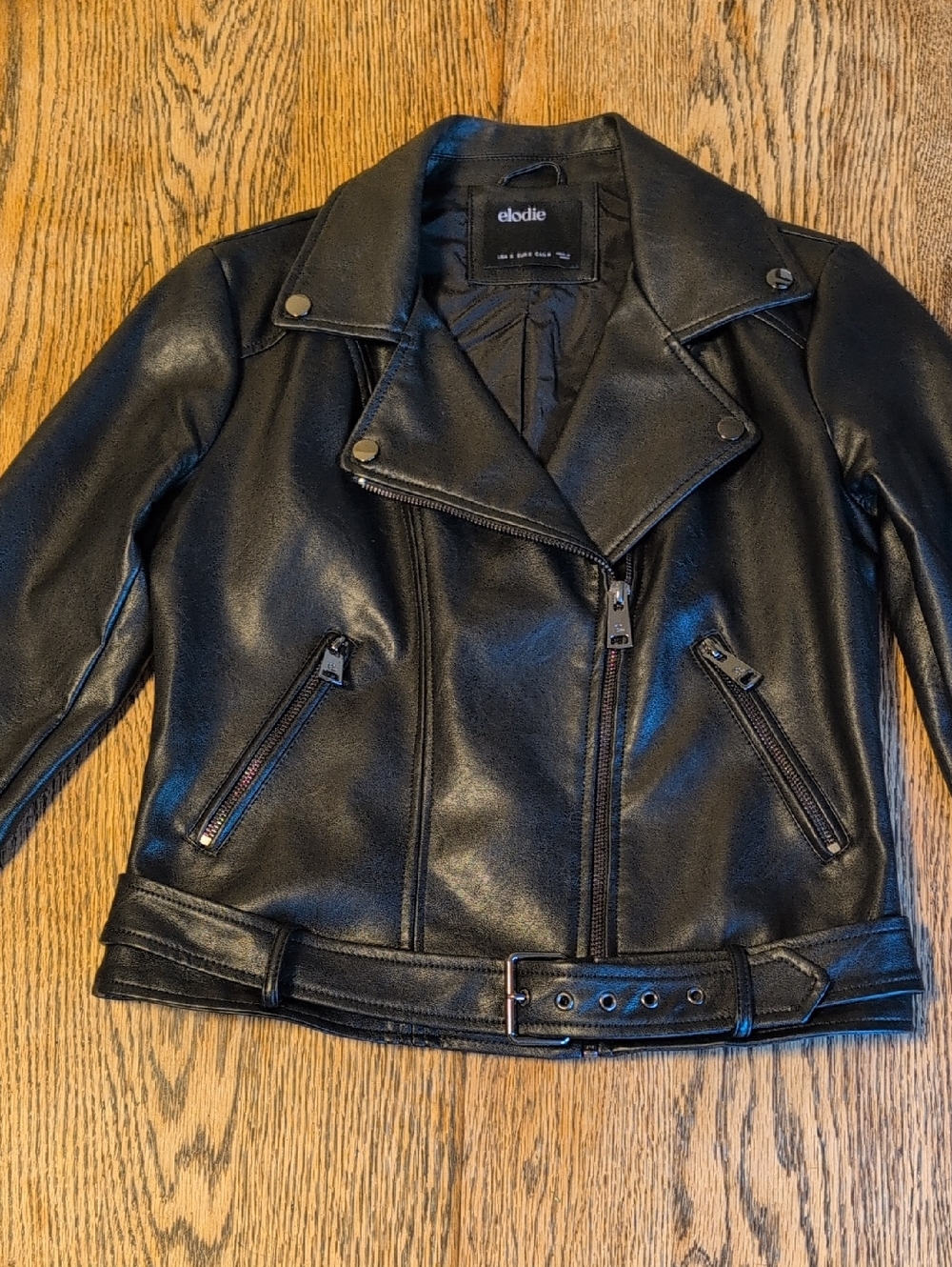 Elodie Faux Leather Moto Jacket